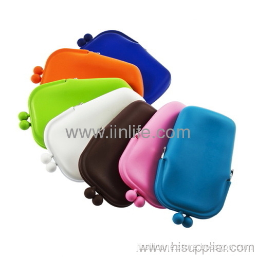 Silicone Pouch Wallet Purse Cover Card Holder Phone Mobile Key Coin Bag Gift